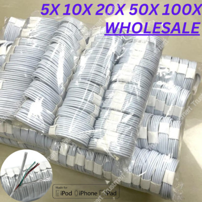 Wholesale Bulk USB Charger Cable Cord For Apple iPhone 11 12 13 14 Pro XR 8 iPad