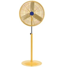 PEDESTAL FAN Industrial - Oscillating - 30" - 3 Spd - 10,000 CFM - Safety Yellow