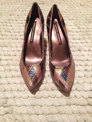 Escarpins Chinese Laundry En Daim Python Patchwork - Taille US 5.5, Talon Haut
