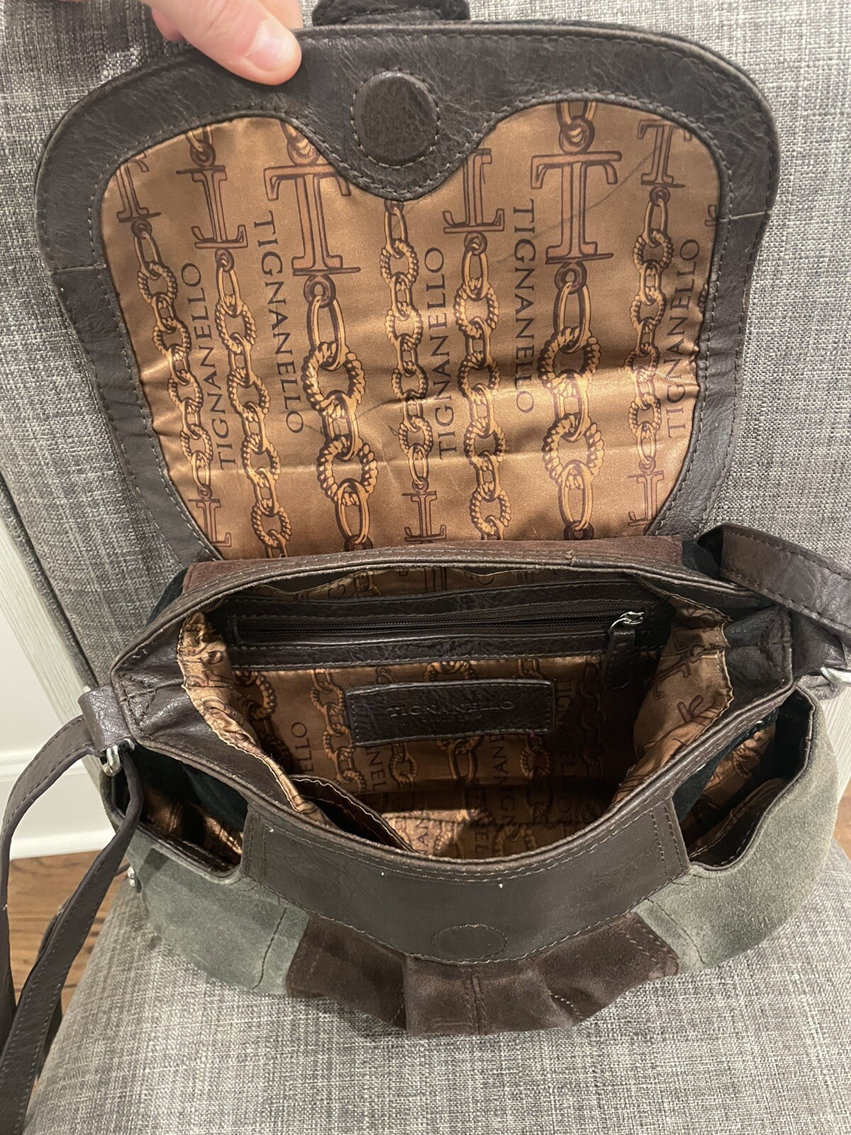 Tignanello 100% Leather Body patchwork crossbody … - image 4