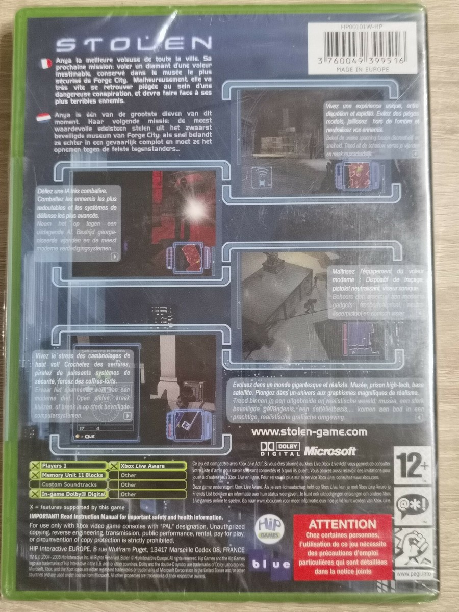 Jeu Xbox STOLEN - Neuf Sous Blister - Version PAL - Microsoft