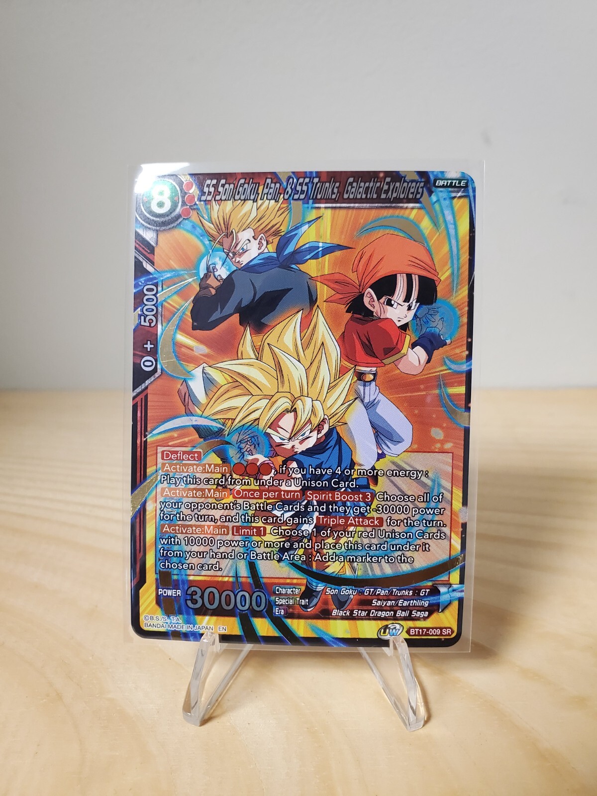 DBS TCG: SS Son Goku, Pan, and SS Trunks, Galactic Explorers BT17-009 (SR)