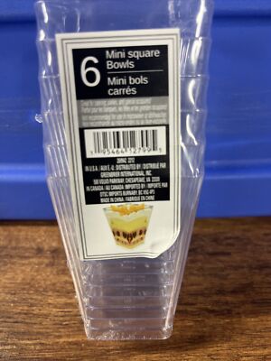 Mini Square Bowls Plastic