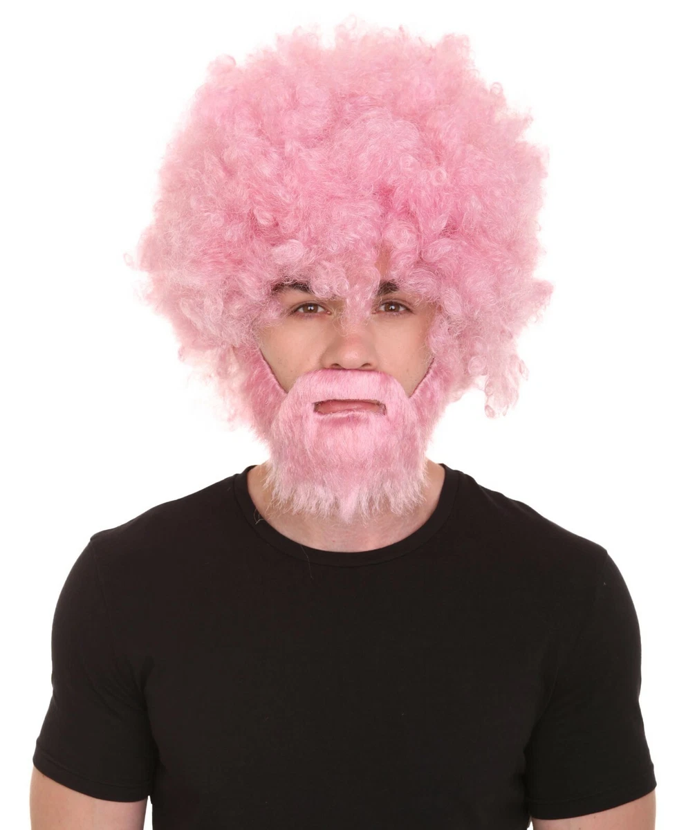 80 s Painter Afro Wig Light Pink Premium Breathable Capless Cap HM 1264