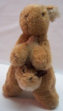 LITTLE BROWN KANGAROO WITH BABY JOEY 8" Plush STUFFED ANIMAL Toy