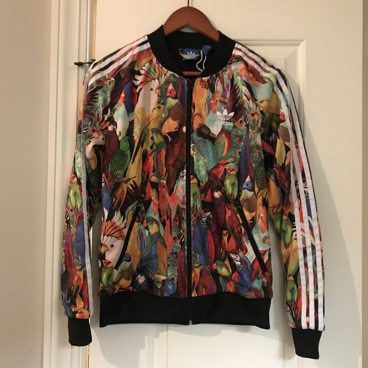 Adidas originals x farm hoodie online with trefoil logo in tropical print