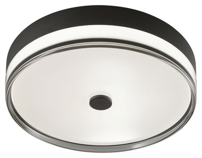 casa NOVA SORANO LED-Deckenlampe Fernbedienung Chromfarben Schwarz Weiß Ø 50 cm