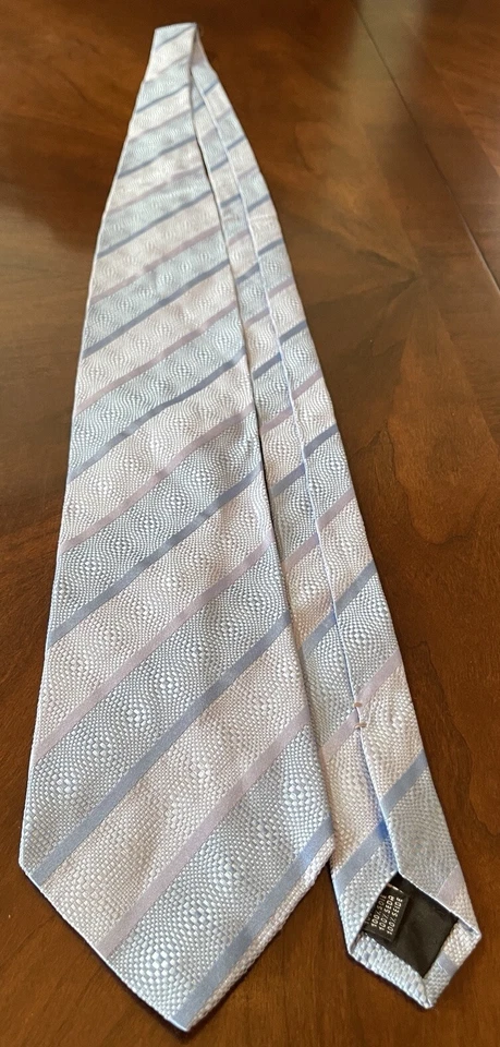 Corbata Fratelli Moda Azul 100% Seda Hombre Hecha en Italia Foto 3 de 4