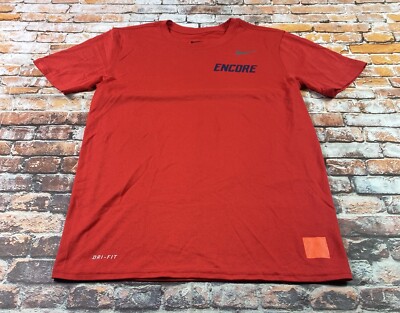 Nike Shirt Adult Small Red Encore Athletic Training Workout Gym Tee Mens