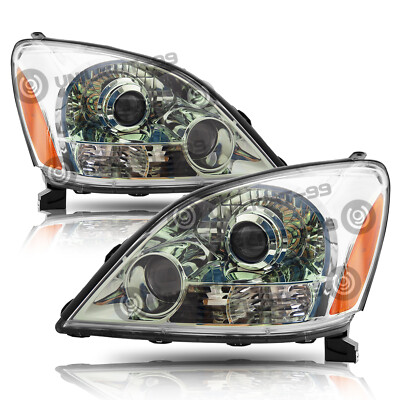 Headlight Assembly for 2003-2009 Lexus GX470 Chrome W/o Sport Package L+R Pair