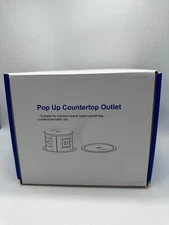 ANNQUAN White Automatic Pop Up Countertop Outlet With 15W Wireless Charger 4.7in