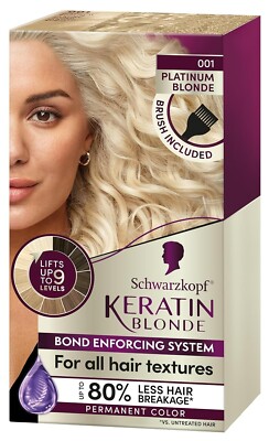 Schwarzkopf Bond Enforcing Keratin Blonde Color  001/Hi-Lift PLATINUM BLONDE