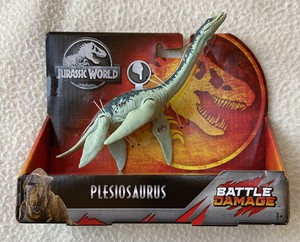 jurassic world battle damage plesiosaurus dinosaur action figure