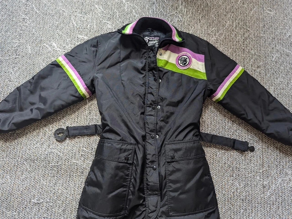 De colección Hecho en EE. UU. 1970 Moto de Nieve ARCTIC CAT Una Pieza S Traje de Esquí Nylon 1PC Foto 3 de 4