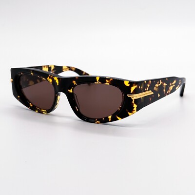 NEW BOTTEGA VENETA BV1144S 002 BROWN HAVANA CAT EYE WOMEN  display picture 3