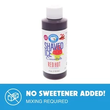 Hypothermias RED HOT Flavor Syrup 🍧 Snow Cone machine Concentrate UNSWEETENED