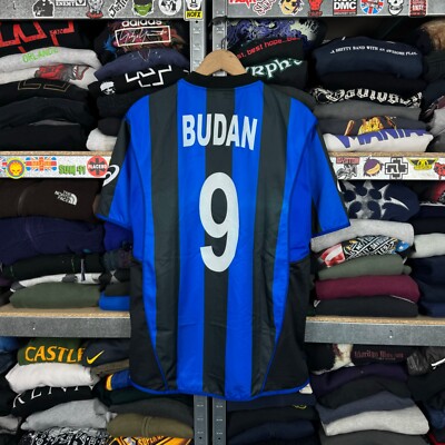 ATALANTA 2005 2006 HOME FOOTBALL SHIRT SOCCER JERSEY #9 BUDAN