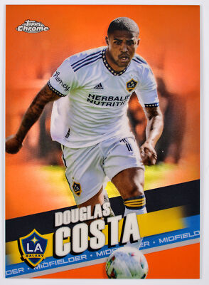 DOUGLAS COSTA - 2022 Topps Chrome MLS Orange SN #78 Los Angeles Galaxy #/25