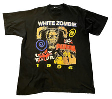 White Zombie Music Tour Band Black T-Shirt Cotton All Size RM450