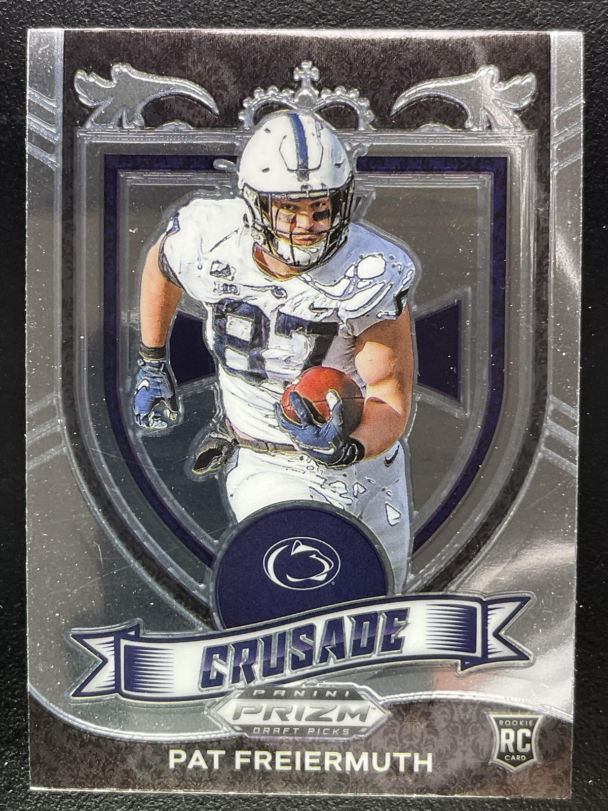 2021 Panini Prizm Draft Picks #173 Pat Freiermuth Crusade RC Nittany Lions