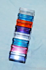 (NEW) 8 STAPLES ADVANTUS COLORFUL BOXes Modular 2.5 x 2.5 x 1.0" ea Free Ship