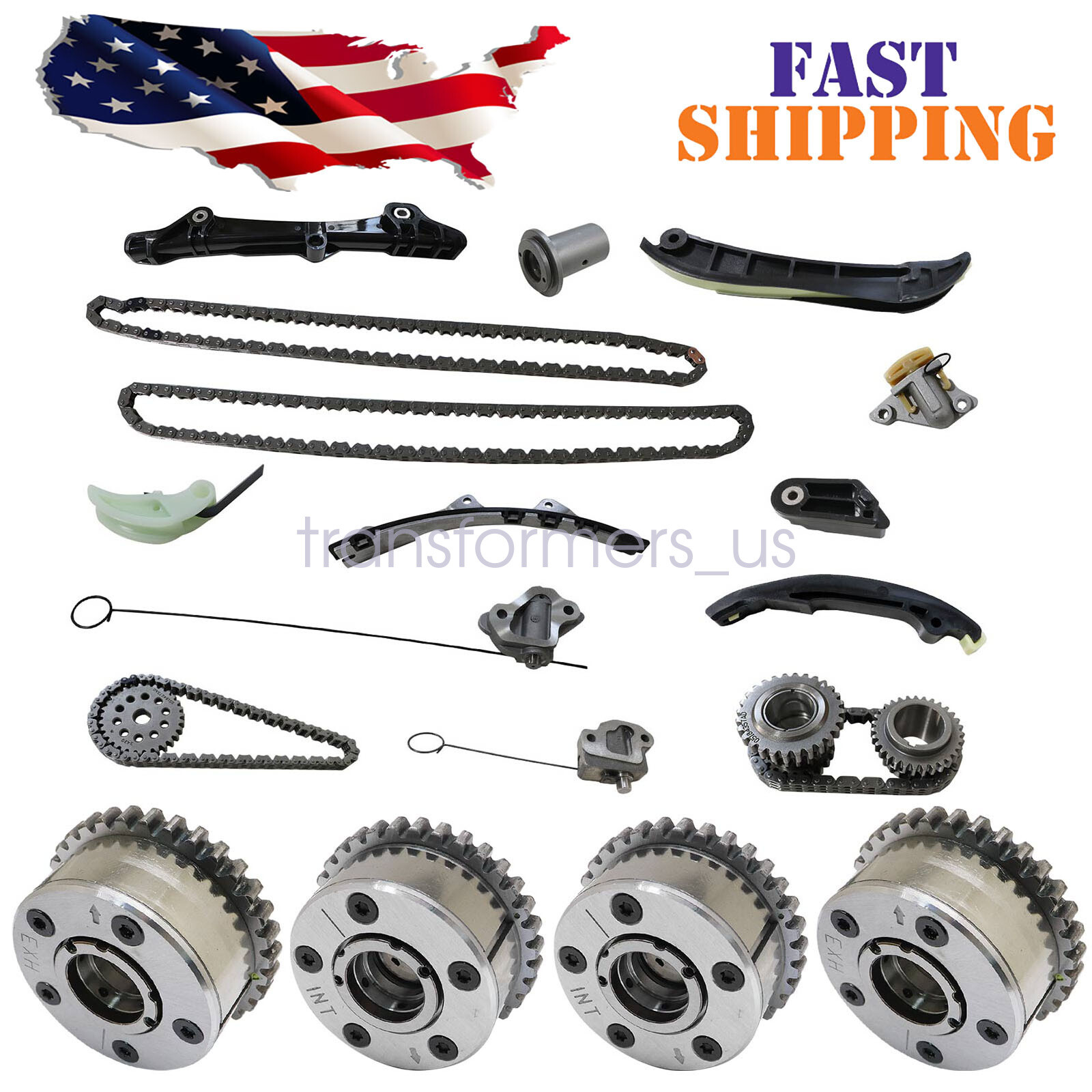 Timing Chain Kit Camshaft Phaser For Maserati Quattroporte S Ghibli S Q4 Levante