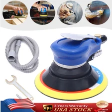 6" Air Palm Orbital Sander Tool Hand Sanding Pneumatic Round 10000 RPM Auto DIY