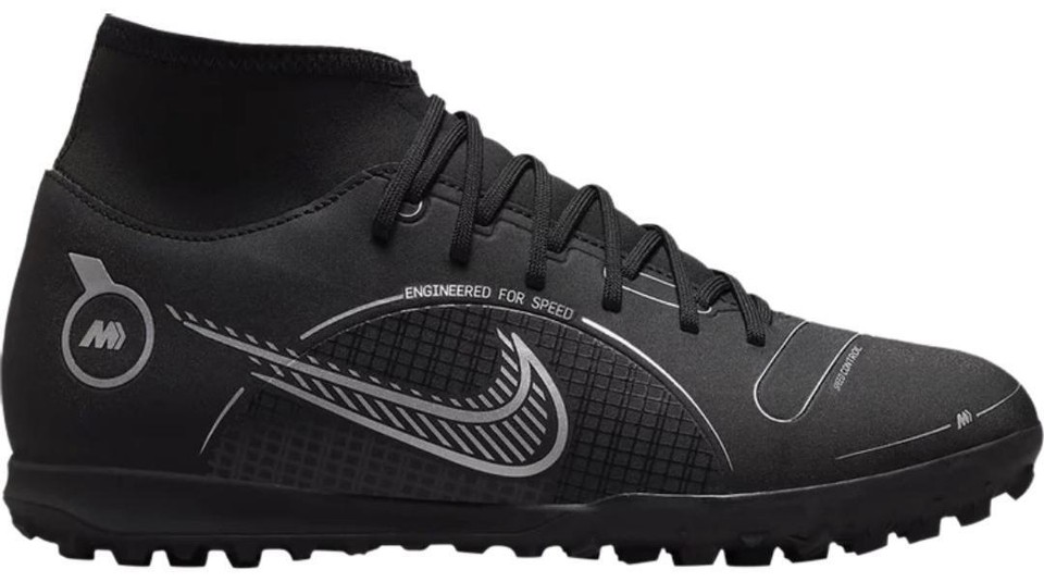 Nike Mercurial Superfly 8 Club TF Black Metallic Silver for Sale