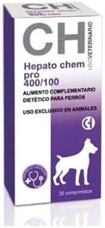 Hepato Chem Pro 400/100 para Perros con insuficiencia hepática 30 Comprimidos