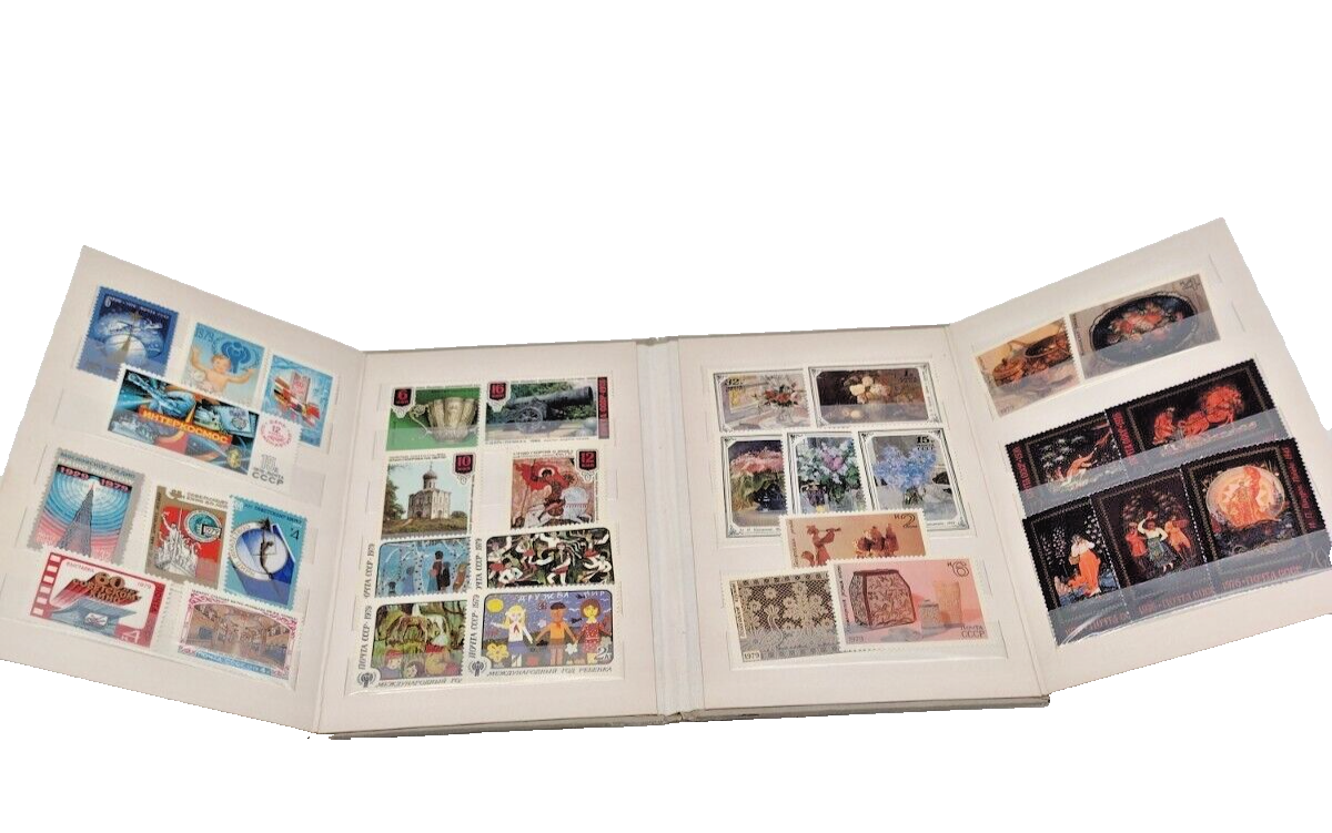 Vintage Russia 1980 USSR Olympic Bear CCCP Mascot Misha Stamp Book