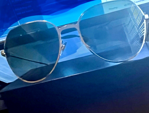 GIVENCHY GV7158/S 2F79O GOLD METAL GRADIENT GREY GEOMETRIC SUNGLASSES. 60mm
