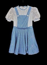 Rubies costume Wizard of Oz Dorothy Dress, Blue and white, size Medium Girls