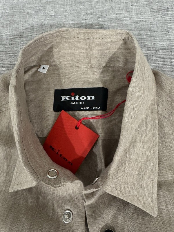 Kiton Linen Shirt, Medium