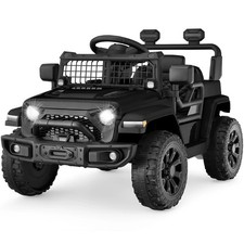 BCP- 6V Kids Ride-On Truck Car w/ Parent Remote Control, 4-W Suspension Black 