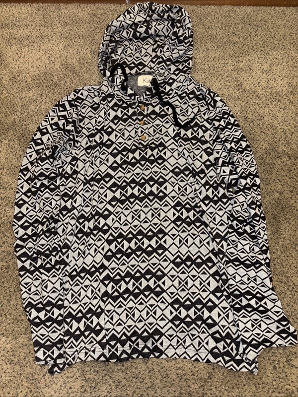 Koto Urban Outfitters Aztec Print Hooded Pullover Sweater Sweatshirt Mens Medium