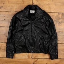 Vintage Andrew Marc Leather Bomber Jacket S M...