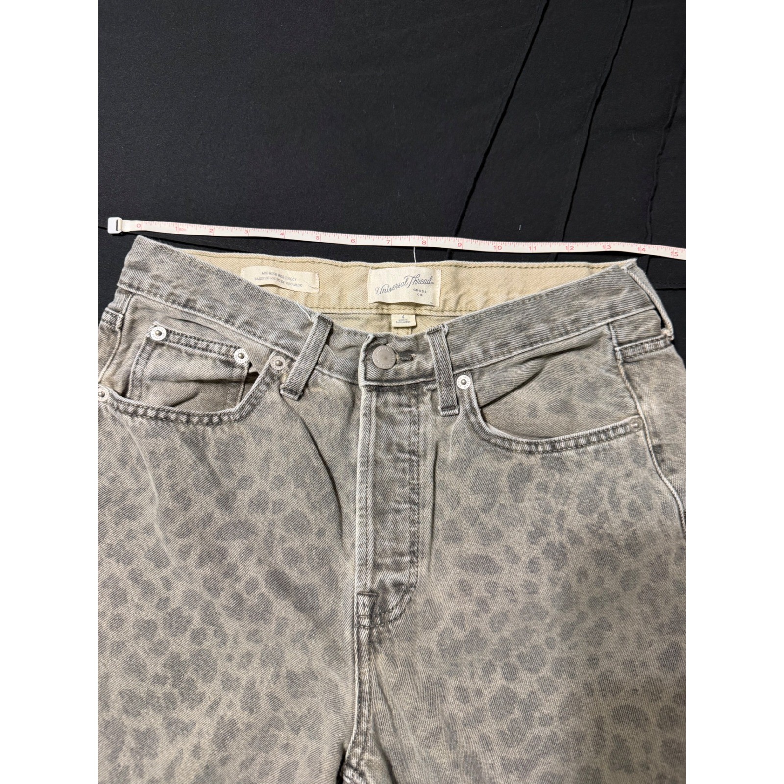 Universal Thread Women's Gray Leopard Print Wide … - image 3