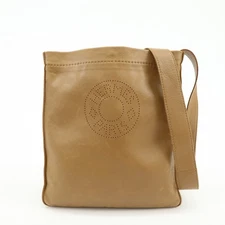 HERMES Leather Clou de Selle Shoulder Bag Crossbody Bag Brown Authentic Used F/S