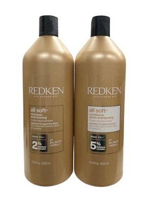 Redken All Soft Shampoo & Conditioner Liter 33.8 fl oz - DUO -
