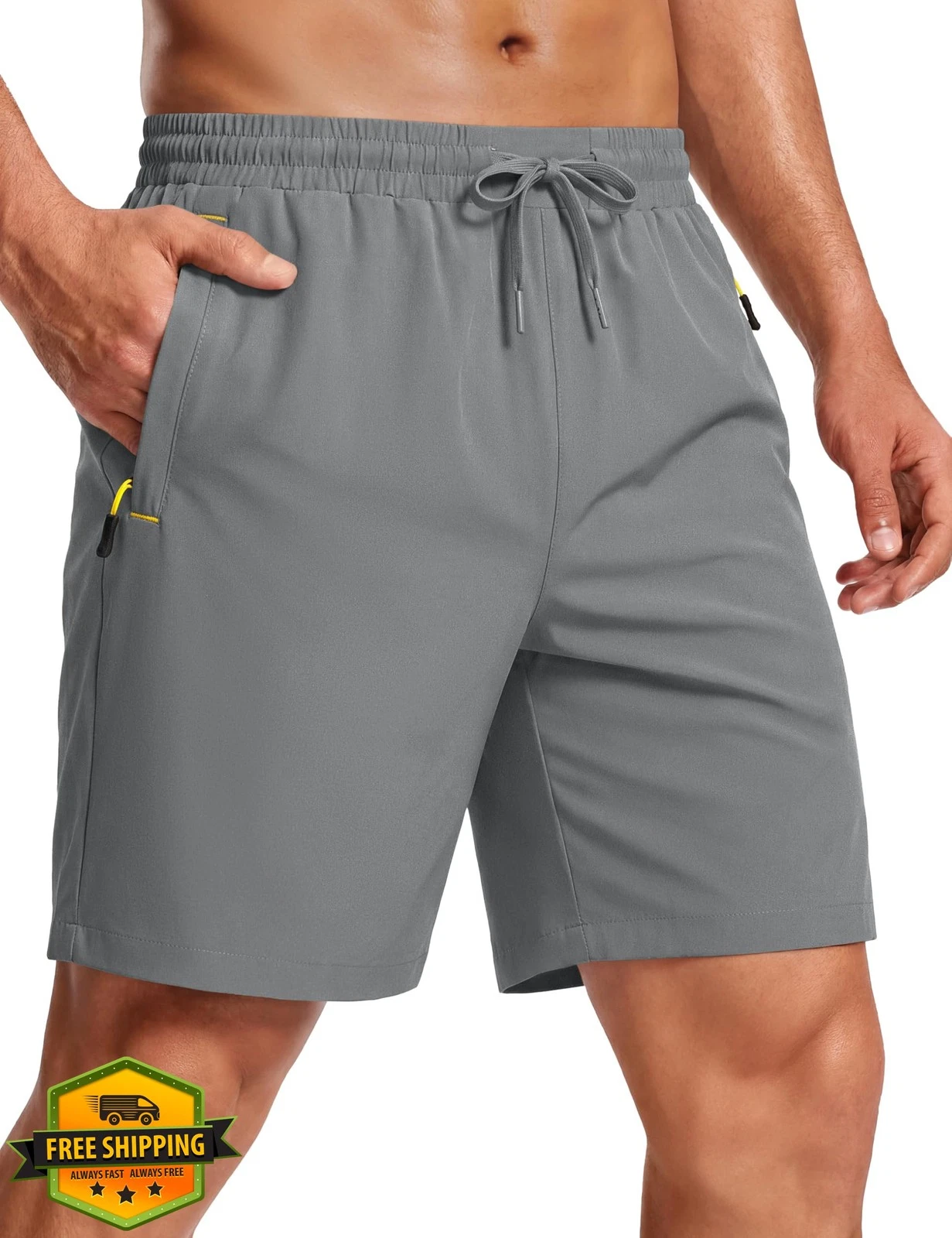 MAGCOMSEN Men's 7" Hiking Shorts Quick Dry Zip Pockets