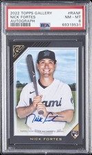 2022 TOPPS GALLERY GALLERY AUTOS #RANF NICK FORTES ROOKIE RC PSA 8 AUTO