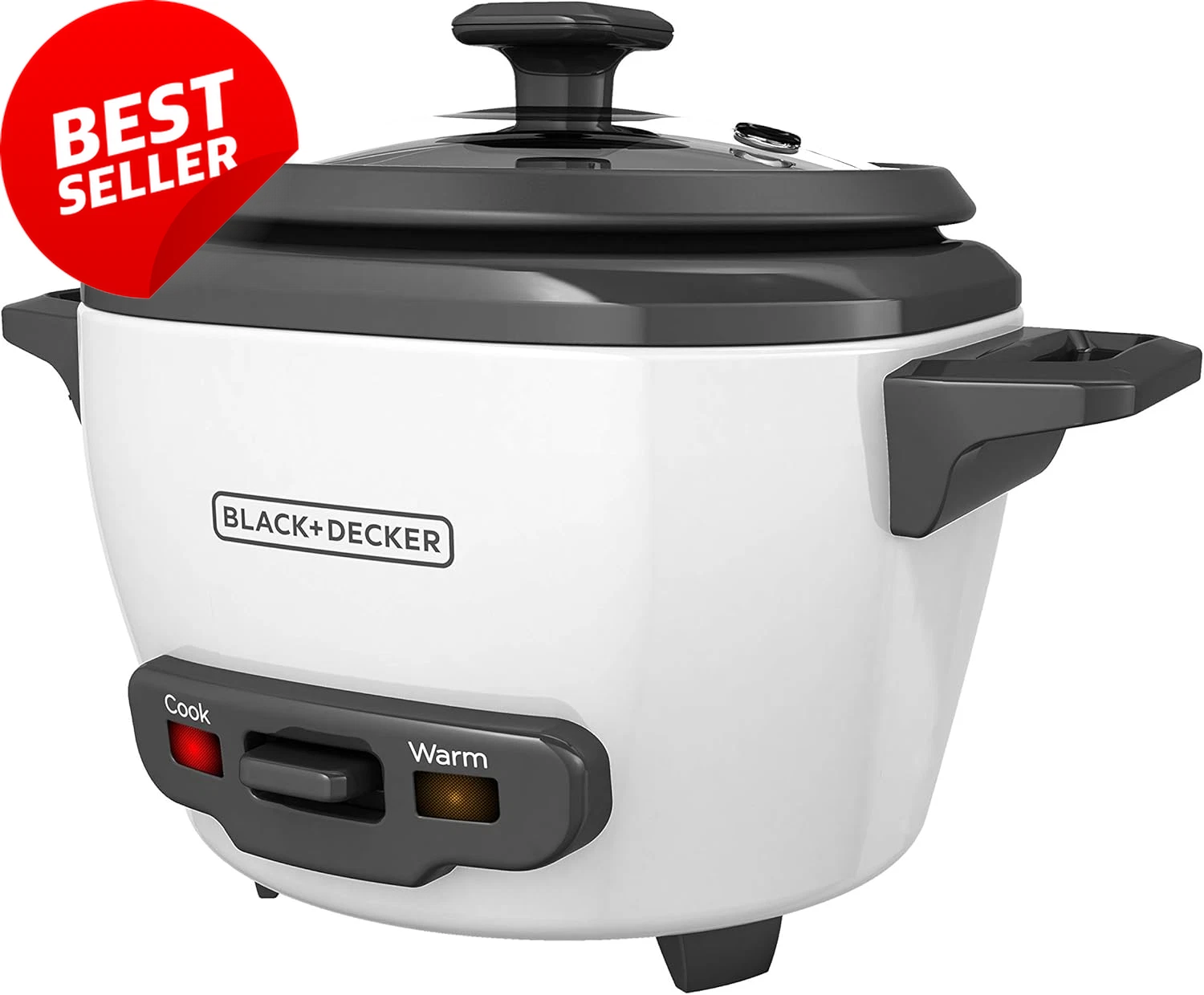 3 Cup Rice Cooker 1.5 Cup Uncooked Steamer Basket Nonstick One Touch White