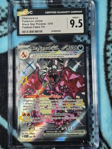 Pokémon Charizard ex 074 Scarlet & Violet Promo Holo CGC 9.5 330HP 2024