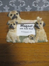 Pug Dogs Resin 3D Small Photo Frame Magnet E  S Imports