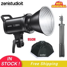 Godox SL100Bi 100W Bi-Color LED Video Light 2800K-6500K + 95cm Softbox Stand Kit