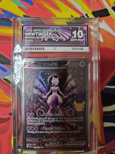 Mewtwo 151/128 ACE 10 **PERFECT SUBGRADES** 30TH Anniversary POKEMON