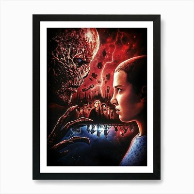 Stranger Things 18 Kunstdruck gerahmt Wandbild Poster Leinwanddruck Bild