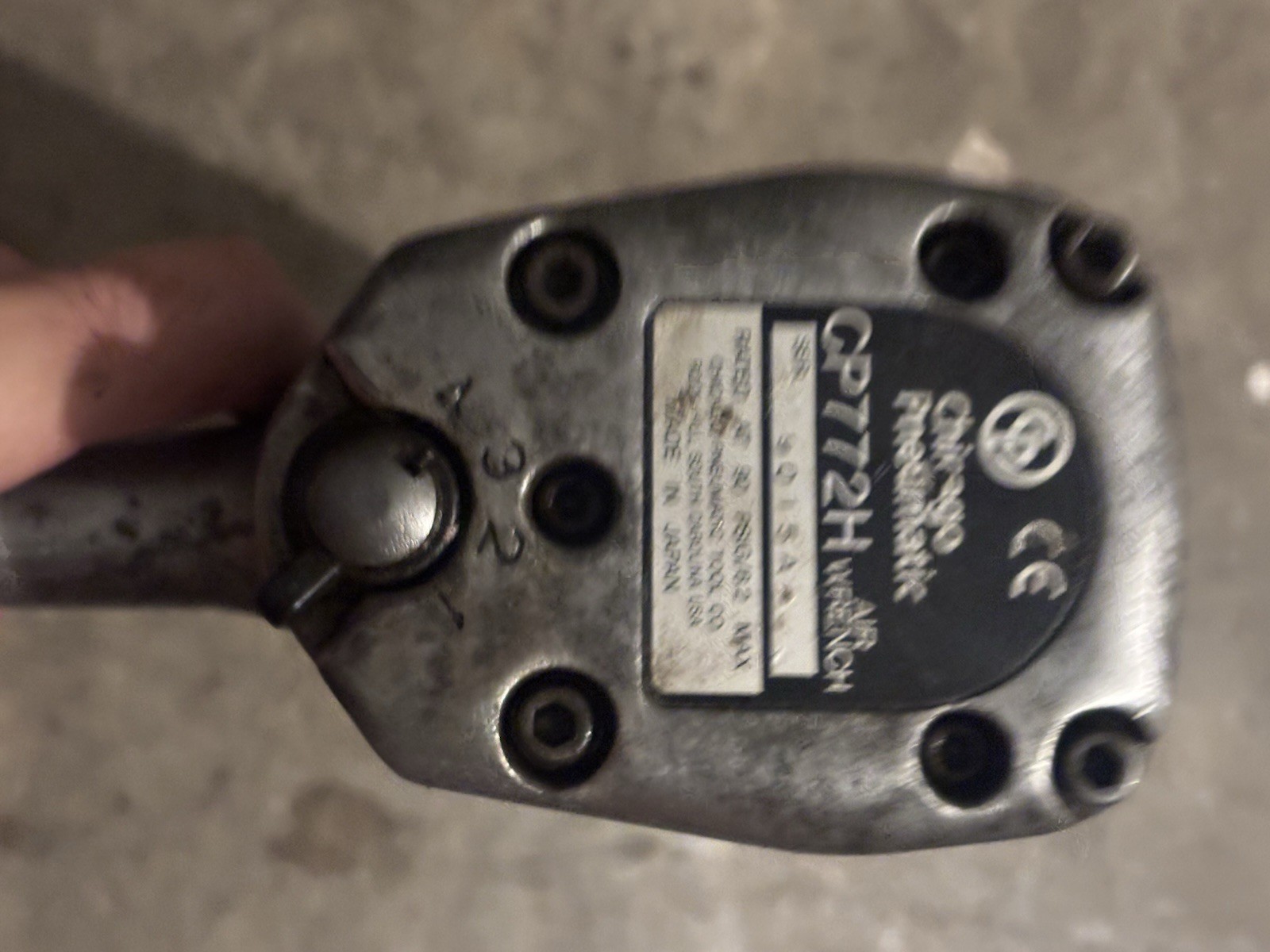 Chicago Pneumatic CP772H-6 3/4" Air Wrench 90 PSIG-6.2 Bar MAX Made in Japan