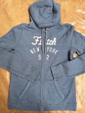 Abercrombie  Fitch Womens Medium Hoodie Full Zip New York 92 Blue Fleece 2010s