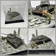 WWII Diorama Soviet T34-85 Medium Tank Built/Painted Finished Model 1:35 Scale